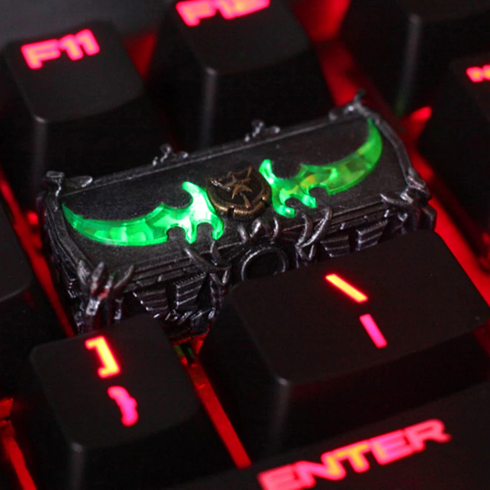 Key Cap Mechanical Keyboards Keycap Personality Design,Warglaive of Azzinoth 3D Resin Keycaps for R4 Height Cherry MX axis