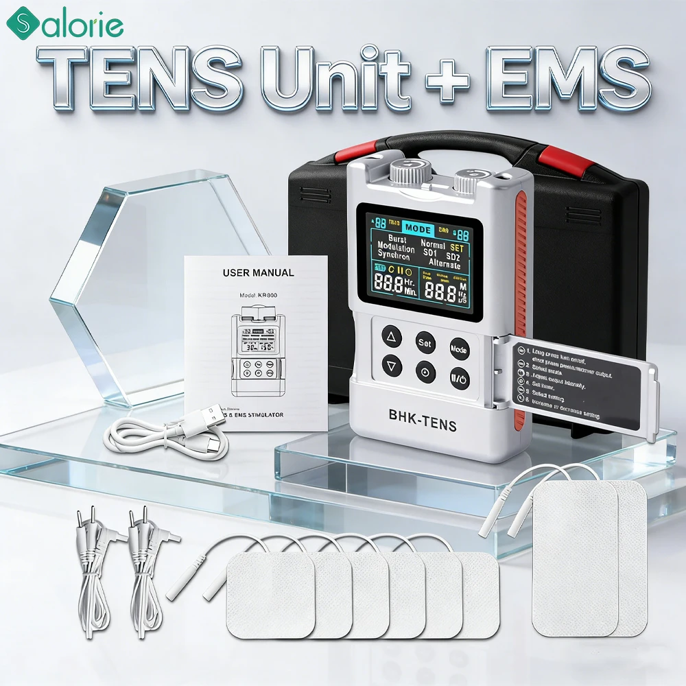 

Многофункциональный массажер TENS/EMS с 40 режимами интенсивности, двухканальный электронный импульсный стимулятор мышц для облегчения боли в спине и мышцах