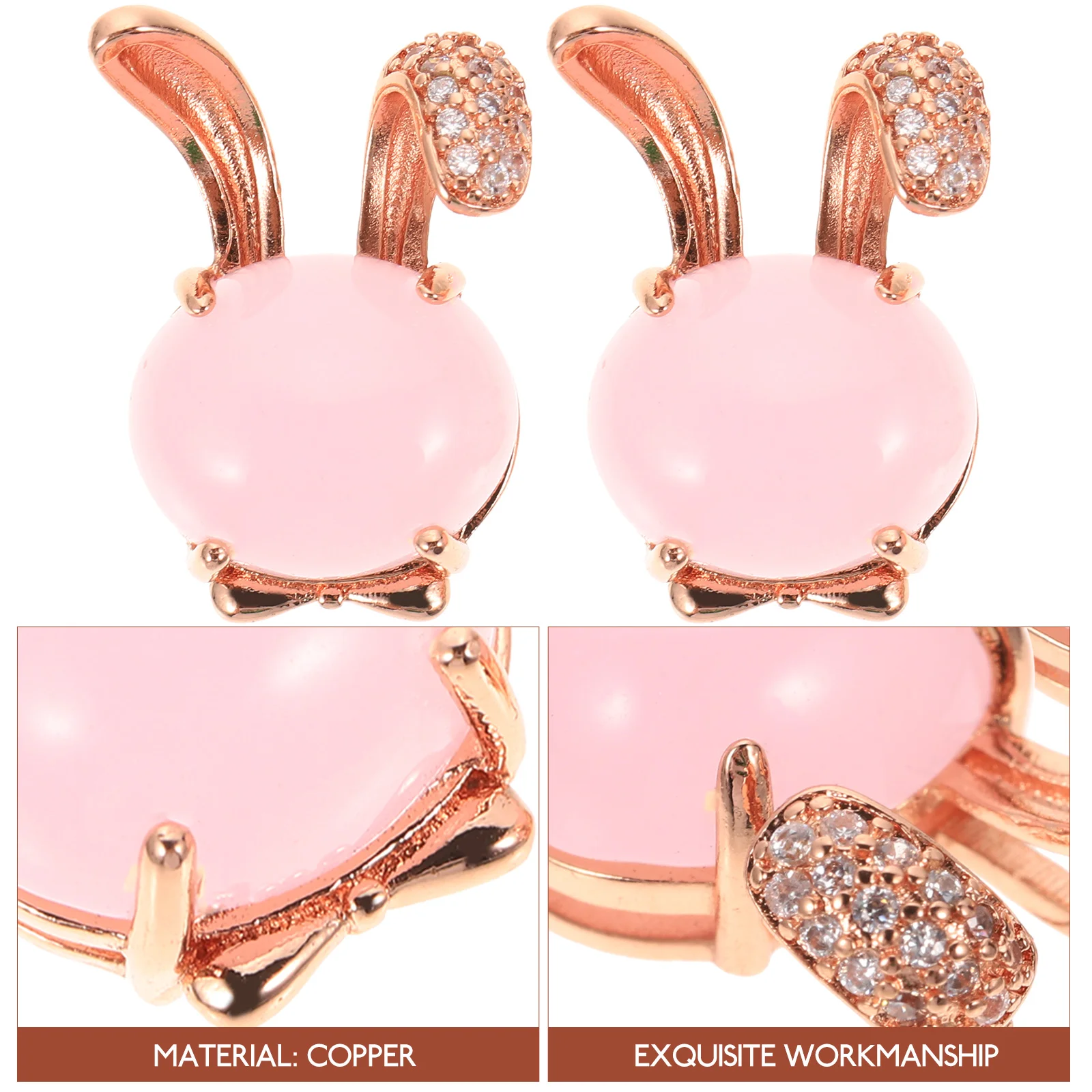 

2 Pcs Pendant Charms for Necklaces Moon Jewelry Making Copper Bracelet