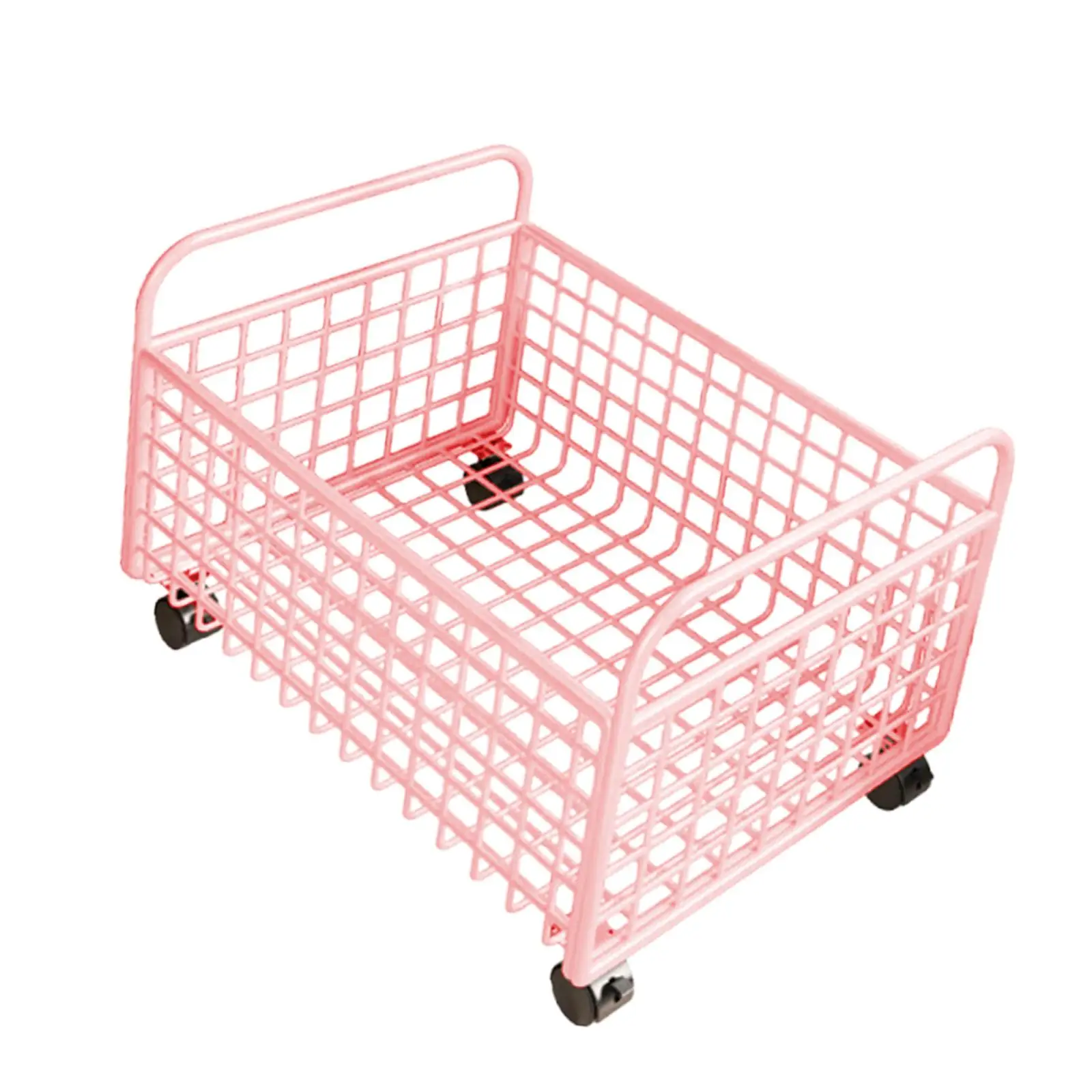Rolling Utility Cart under Desk File Organizer with Wheels for Toys Sundries 48cmx25cmx30cm