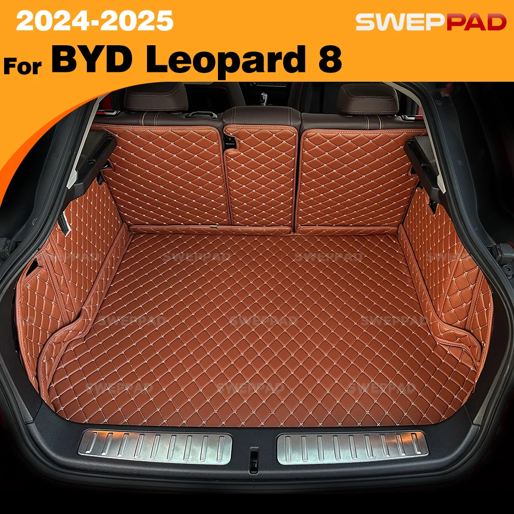 

Коврик в багажник для BYD Leopard 8 (6/7 мест) 2024 2025 на заказ, всепогодный ковер с защитой спинки