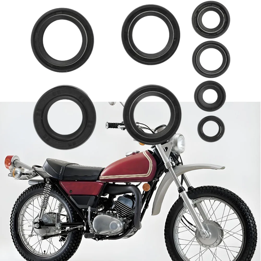 8pcs Engine Oil Seal Kit for Yamaha DT125 DT175 MX125 MX175 YZ100 YZ125 IT175