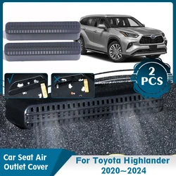 Fit For Toyota Highlander Kluger XU70 2020~2024 Car Under Seat Air Conditioning Outlet Cover Anti-Clogging Auto Accessories 2023