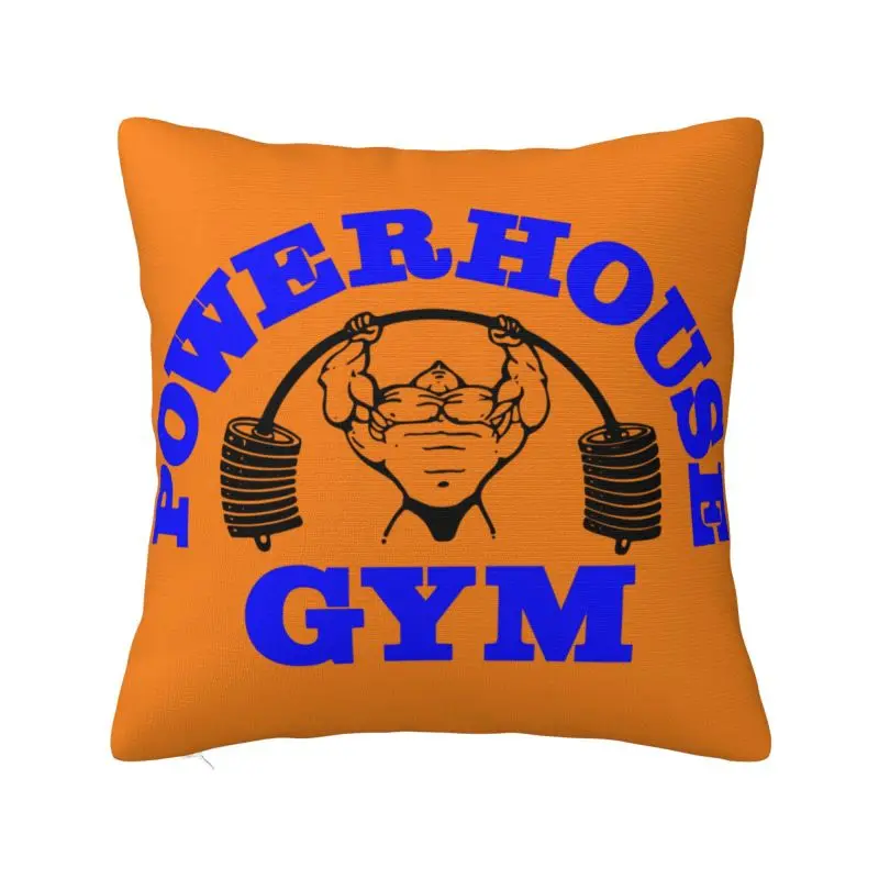 Powerhouse Gym Cushion Cover Bodybuilding Fitness Velvet Modern Throw Pillow Case Decor Home