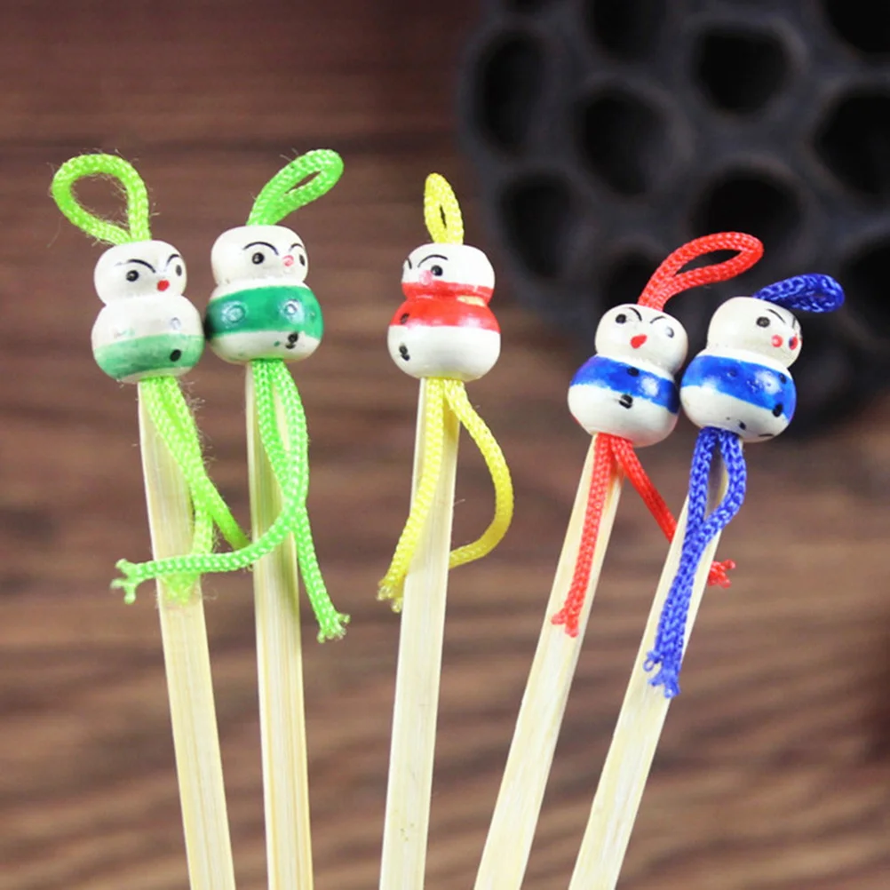 12Pcs Wooden Cartoon Ear Scoop Ear Cleaning Tools Adorable Hanging Wax Removers Practical Keychain Decor Wooden Wax Cleaner - Image 3