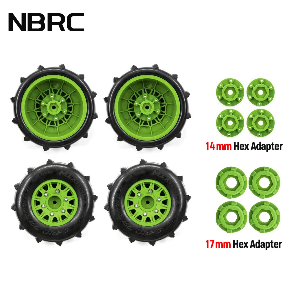 2pcs/4pcs Sand Snow Tire Wheels 12mm/14mm/17mm Hex for 1/10 RC Car Short Course Traxxas Slash Trx4 Vkar V1 Arrma HSP HPI Tamiya