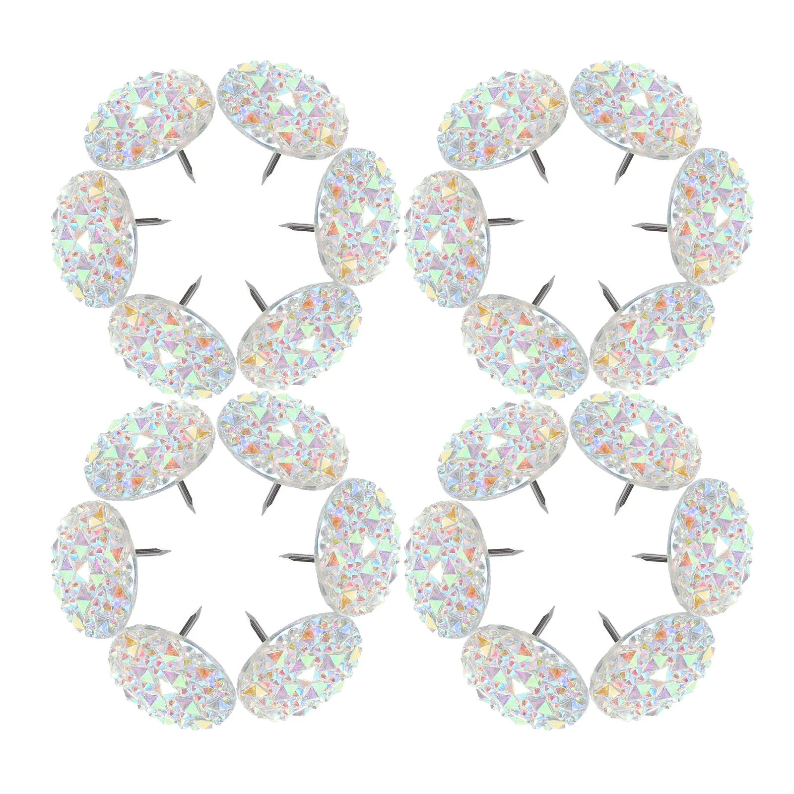 

20Pcs Rhinestone Push Pins Resin Water Drill Thumbtacks for Photos Maps Calendars to-Do Lists Bulletin Boards Decorative