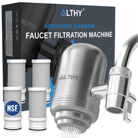 ALTHY Stainless Steel Faucet Tap Water Filter Purifier System, NSF Certified Reduces Lead, Chlorine & Bad Taste Kitchen