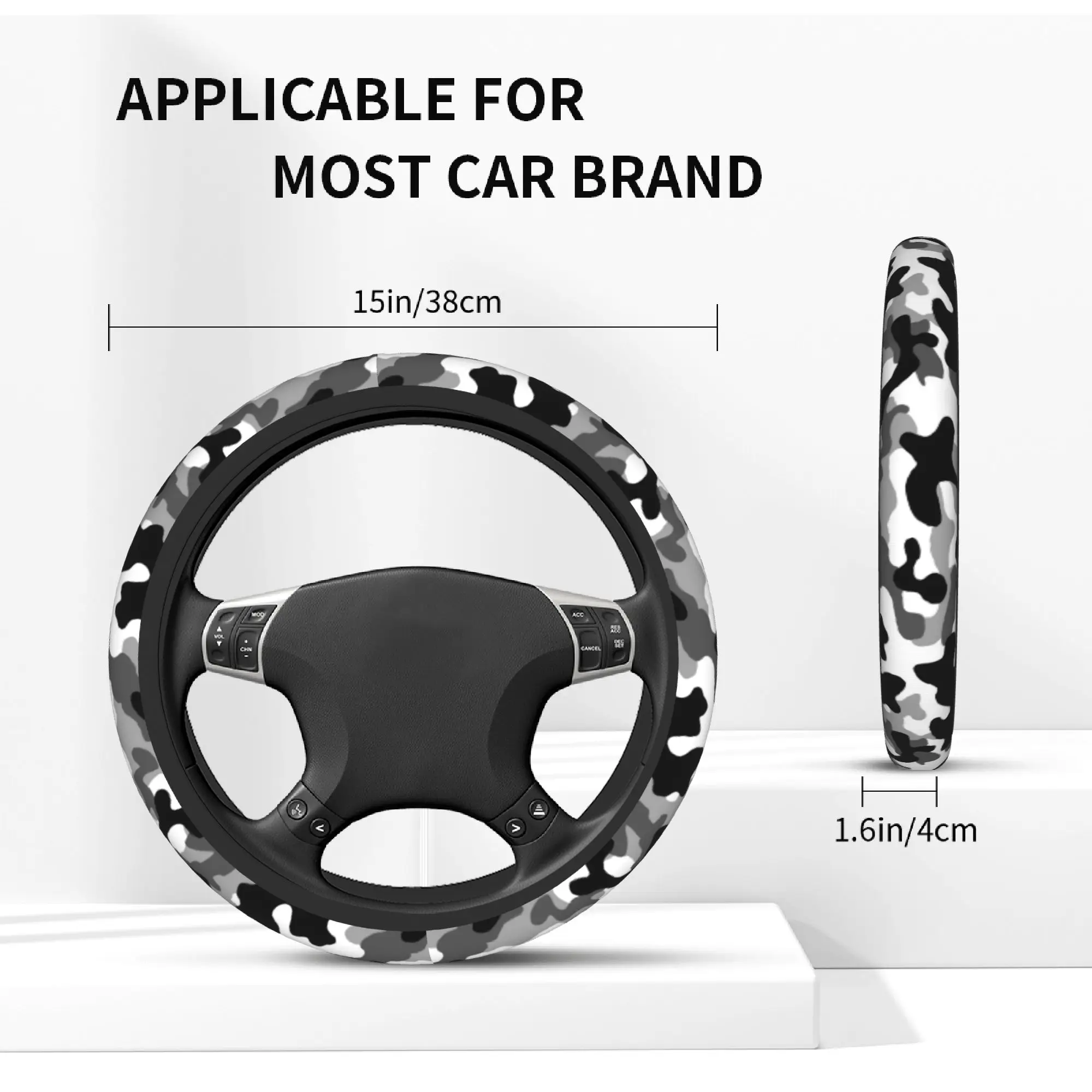 Camouflage Car Steering Wheel Cover 37-38 Camo Auto Steering Wheel Protector Car-styling Steering-Wheel Accessories - view 4