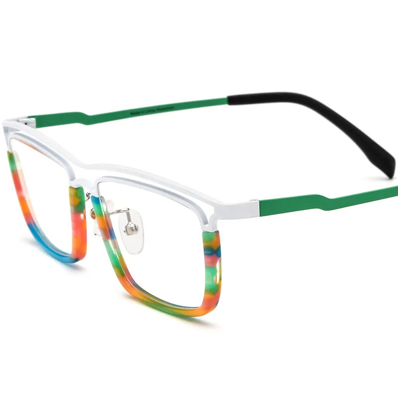 

Titanium square glasses frame for men and women youth Harajuku glasses can be equipped with myopia anti-blue light glasses frame