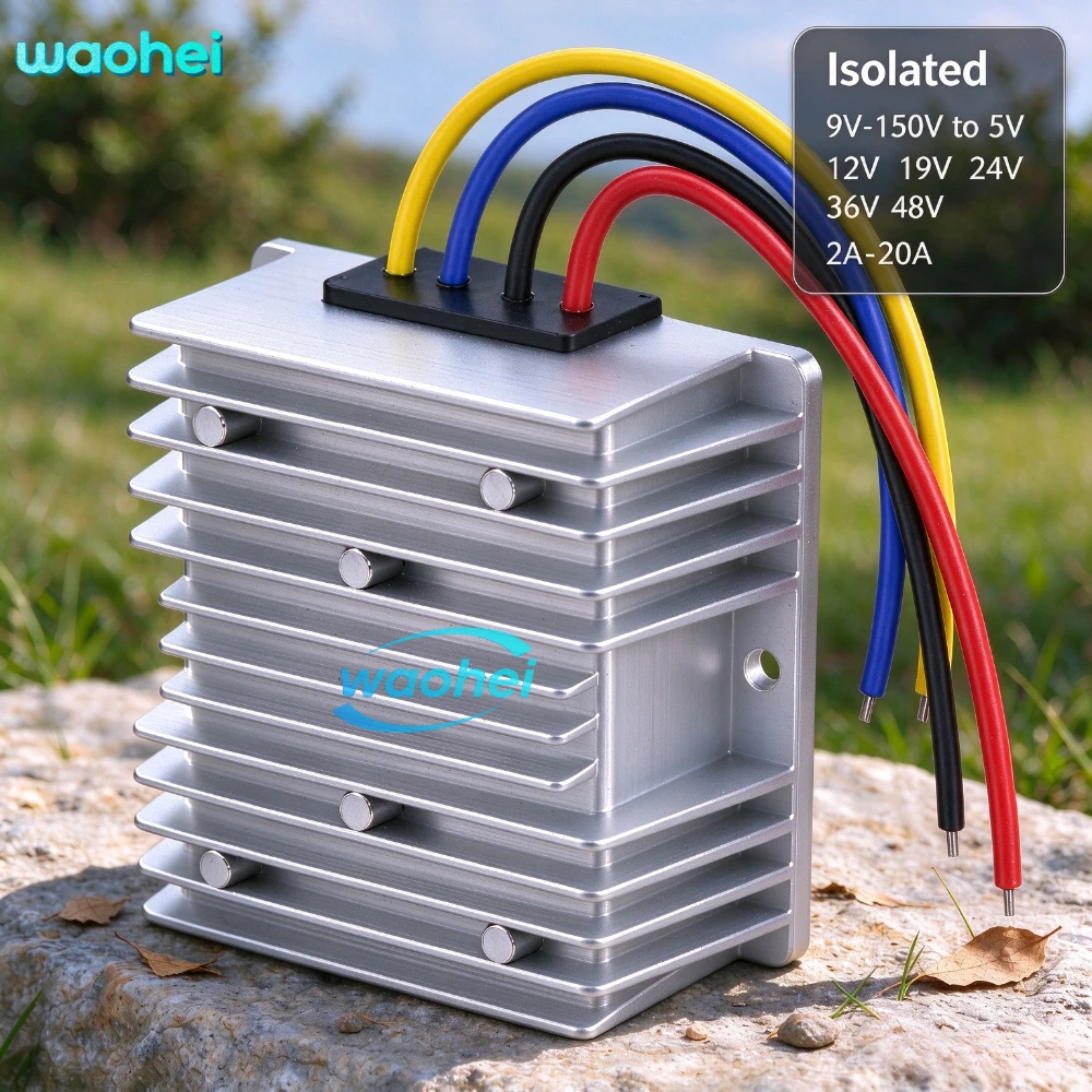 9V-150V To 19V 24V 36V 48V 5V 12V2A-20A Isolated DC Converter Voltage Regulator Module 12V 24V 36V 60V 84V 100V To 12VBuck Power