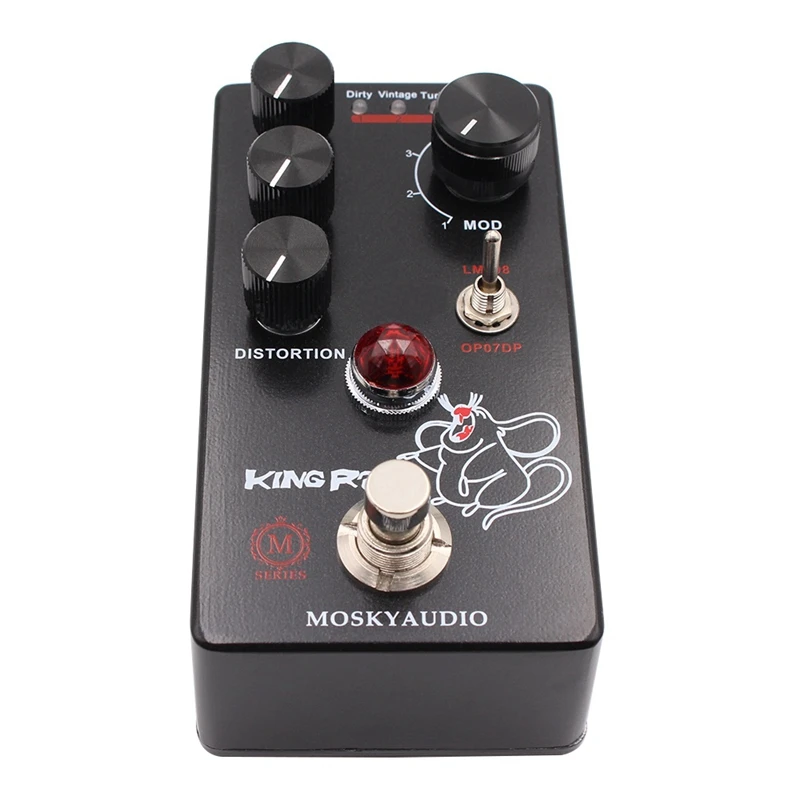 MOSKY KING RAT Guitar Effects Fazzy Distortion Electric Guitar Effects 4 Selector Buttons for Guitar Bass Overdue Accessories