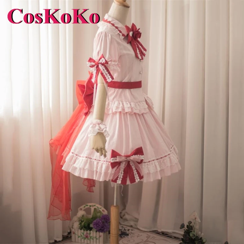 CosKoKo[Customized] Remilia Scarlet Cosplay Anime Game Touhou Project Costume Gorgeous Sweet Pink Dress Party Role Play Clothing