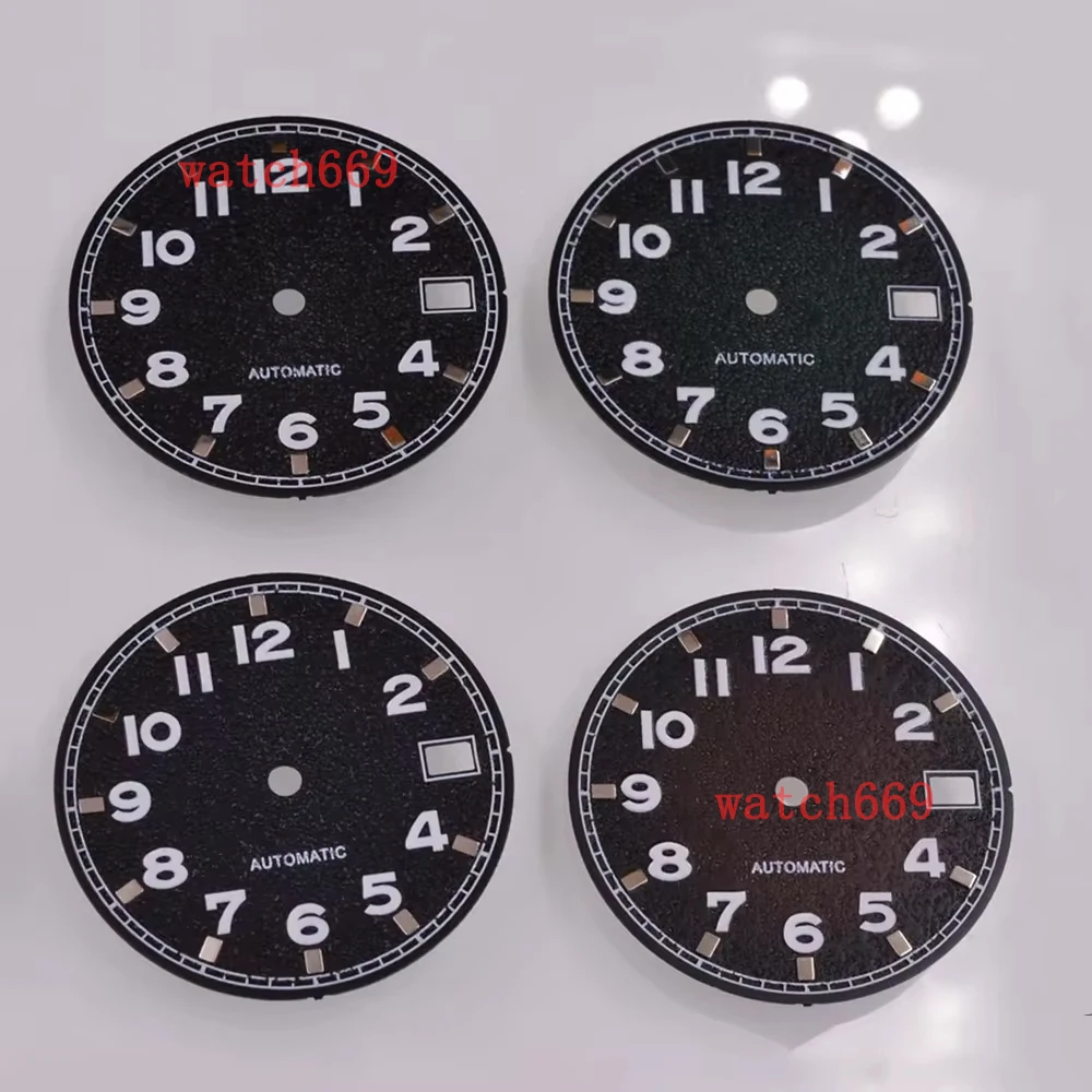 Green Luminous Blue/Green/Black/Brown Gradient Color Dial 28.5mm Fit NH35 NH36 Movement Watch Parts