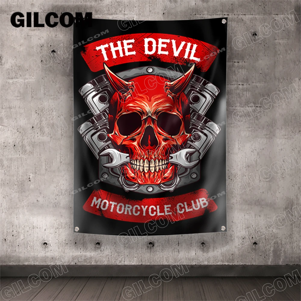 Garage Flags Motor Oil Auto Parts Motorbikes Vintage Poster For Tool Shop Repair Shop Plaque Decoration Brass Grommet Banner