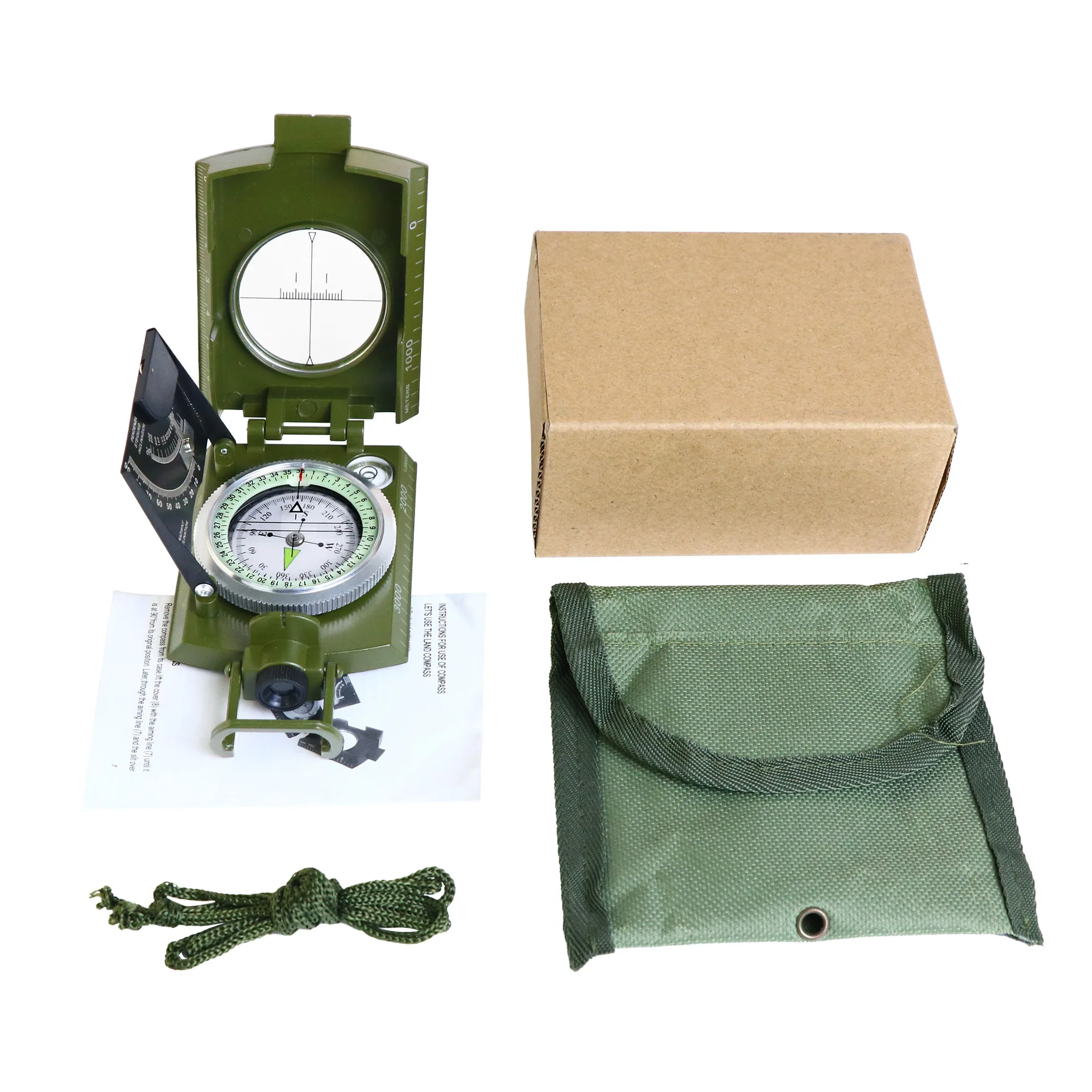 High-precision Outdoor Multi-functional Waterproof Compass Luminous Positioning Slope Geological Comping Compass