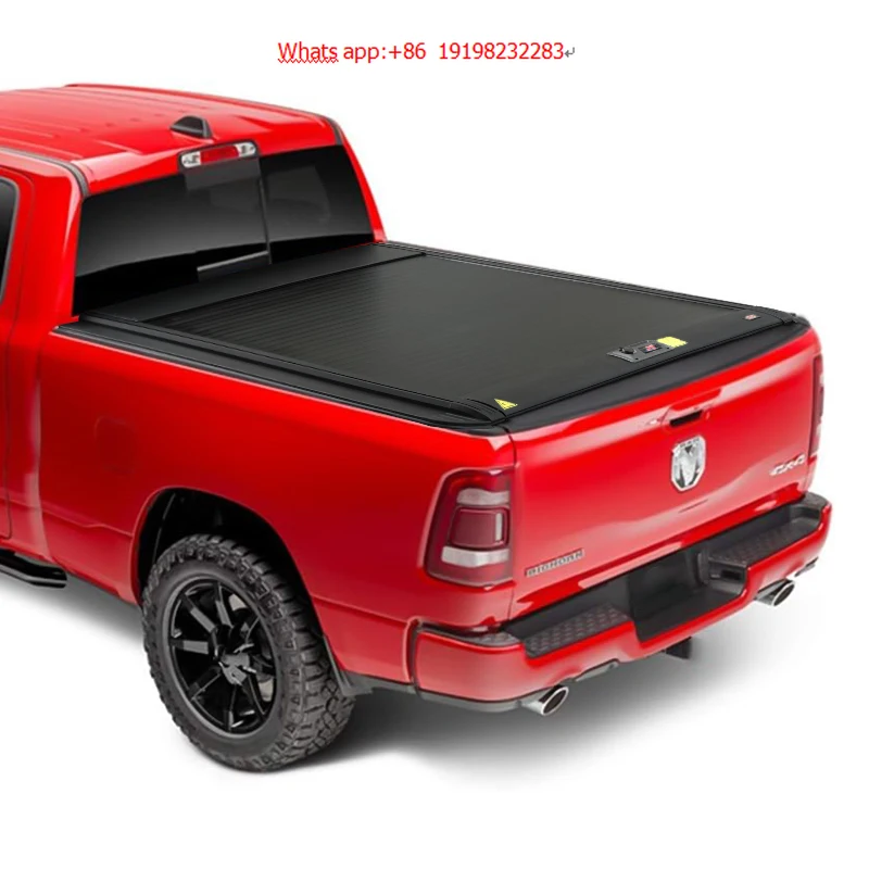

Retractable Aluminum Tonneau Cover for Dodge RAM 1500 & 2500 Pickup Trucks F150 Hard Folding Shutter Tonneau Lid Bed Cover