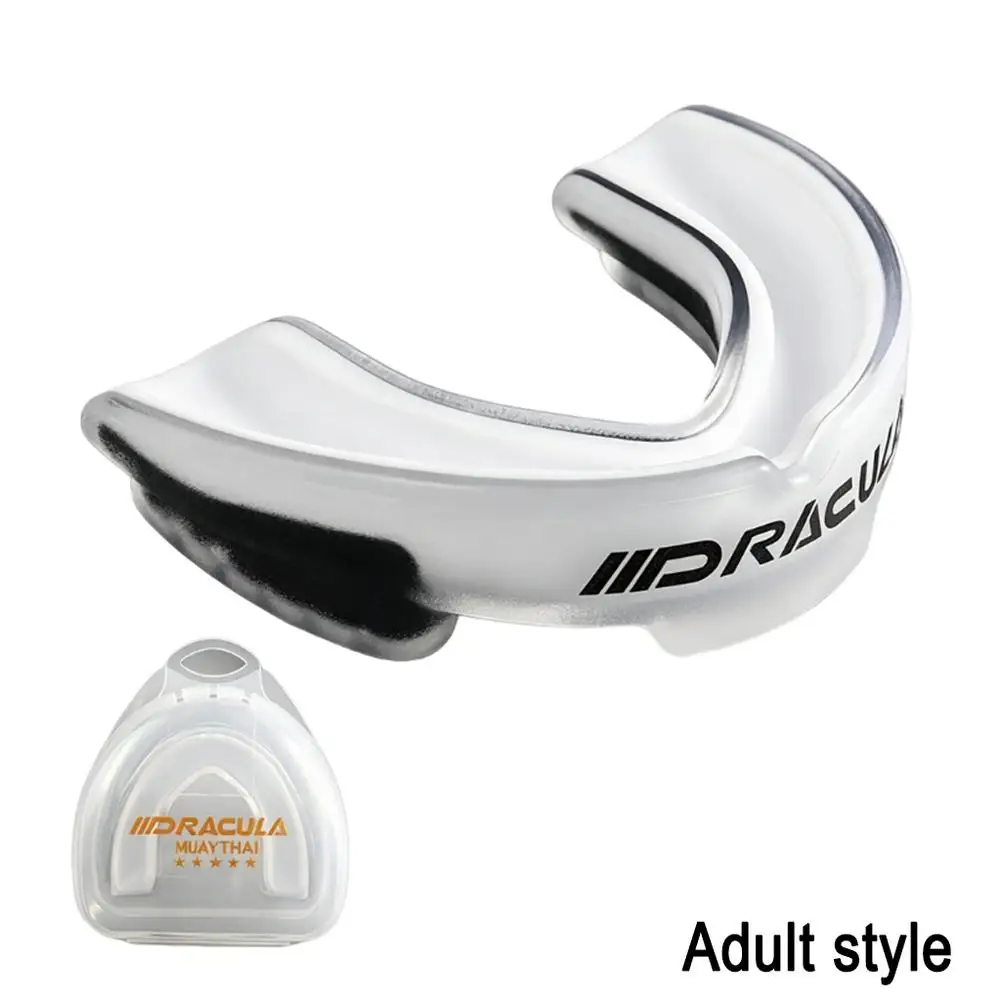 Dual Layer Sports Mouth Guard Boil Bite Athletic Teeth Protector for Boxing Rugby Basketball Martial Arts Sparring Protection