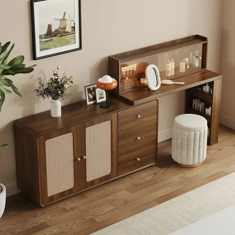 Bedroom solid wood frame, end of bed, desk, dressing table