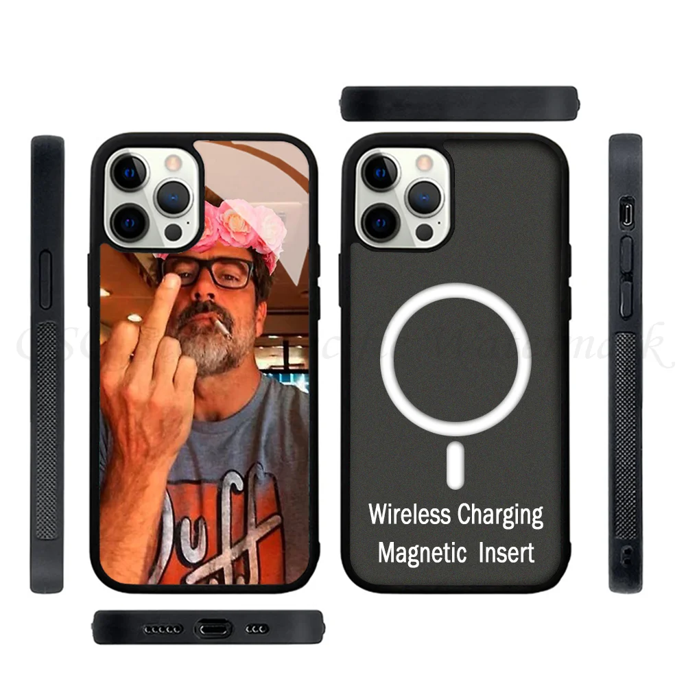 Чехол для телефона с короной и цветком Джефри Дина Моргана, Сильный магнитный чехол для IPhone 15 14 13 Pro Max 11 12