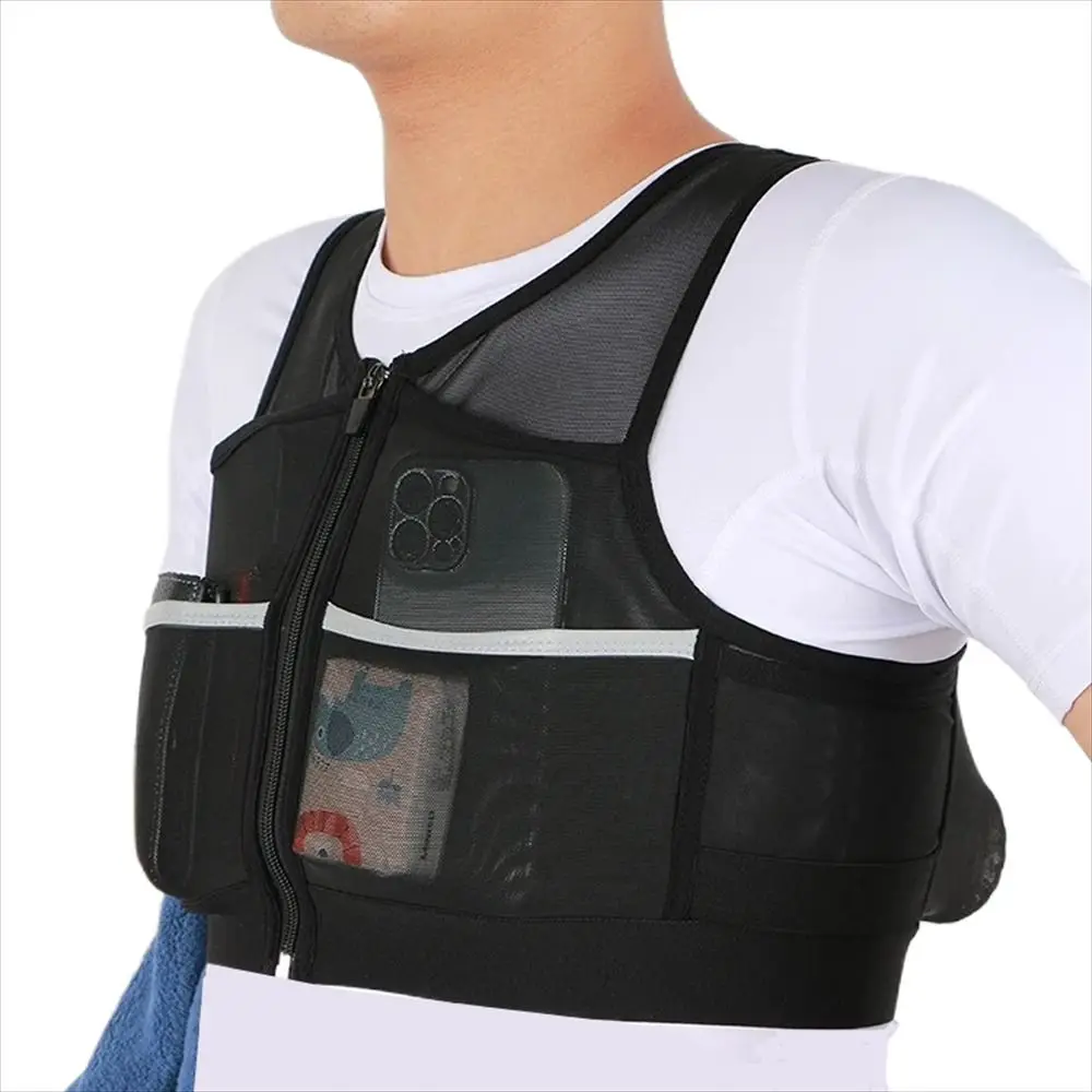 Reflective Breathable Men Women Running Jacket Marathon Vest Bags Running Storage Bag Running Backpack Running Chest Pack