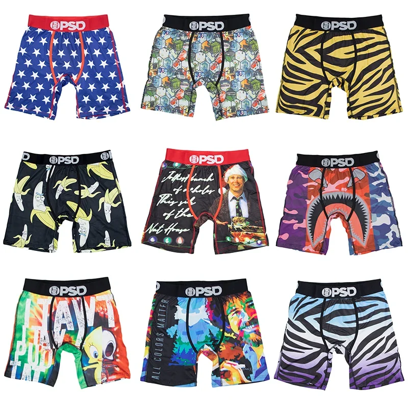 Sexy Men Underwear Boxershorts Fashion Man Underpants Panties Print Men Innerwear Boxer Shorts Male Trunks ZS-P28-P36