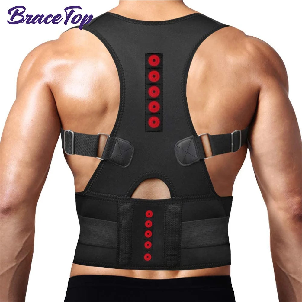 Thoracic Back Brace Posture Corrector, Magnetic Support for Neck Shoulder Upper and Lower Back Pain Relief,Perfect Posture Brace