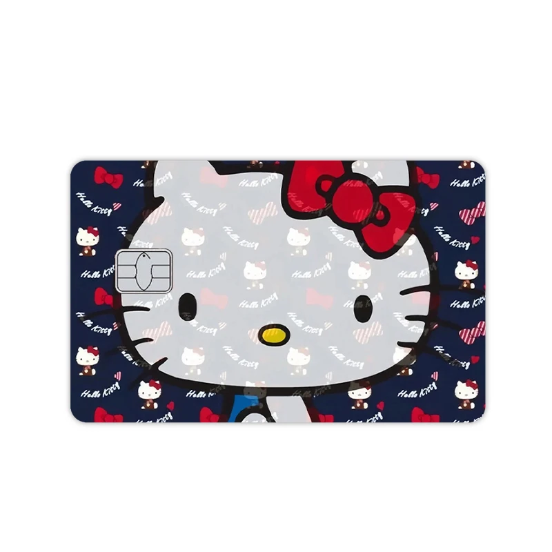 สติกเกอร์การ์ดเครดิต/เดบิตลายการ์ตูน Y2K เฮลโลคิตตี้ อนิเมะ แบบ DIY ฟิล์มเลเซอร์ลายดาววิบวับ สำหรับตกแต่งบัตรโดยสาร บัตรธนาคาร บัตรวีซ่า