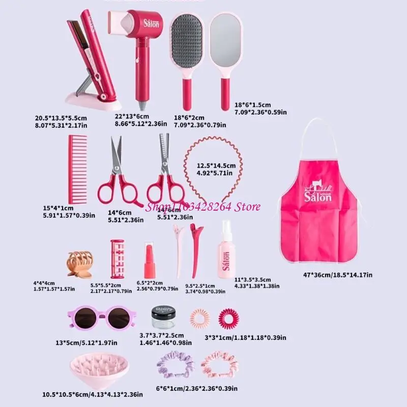36 Teile/satz Kinder-Schönheitssalon-Friseurspielzeug für fantasievollen Rollenspielspaß