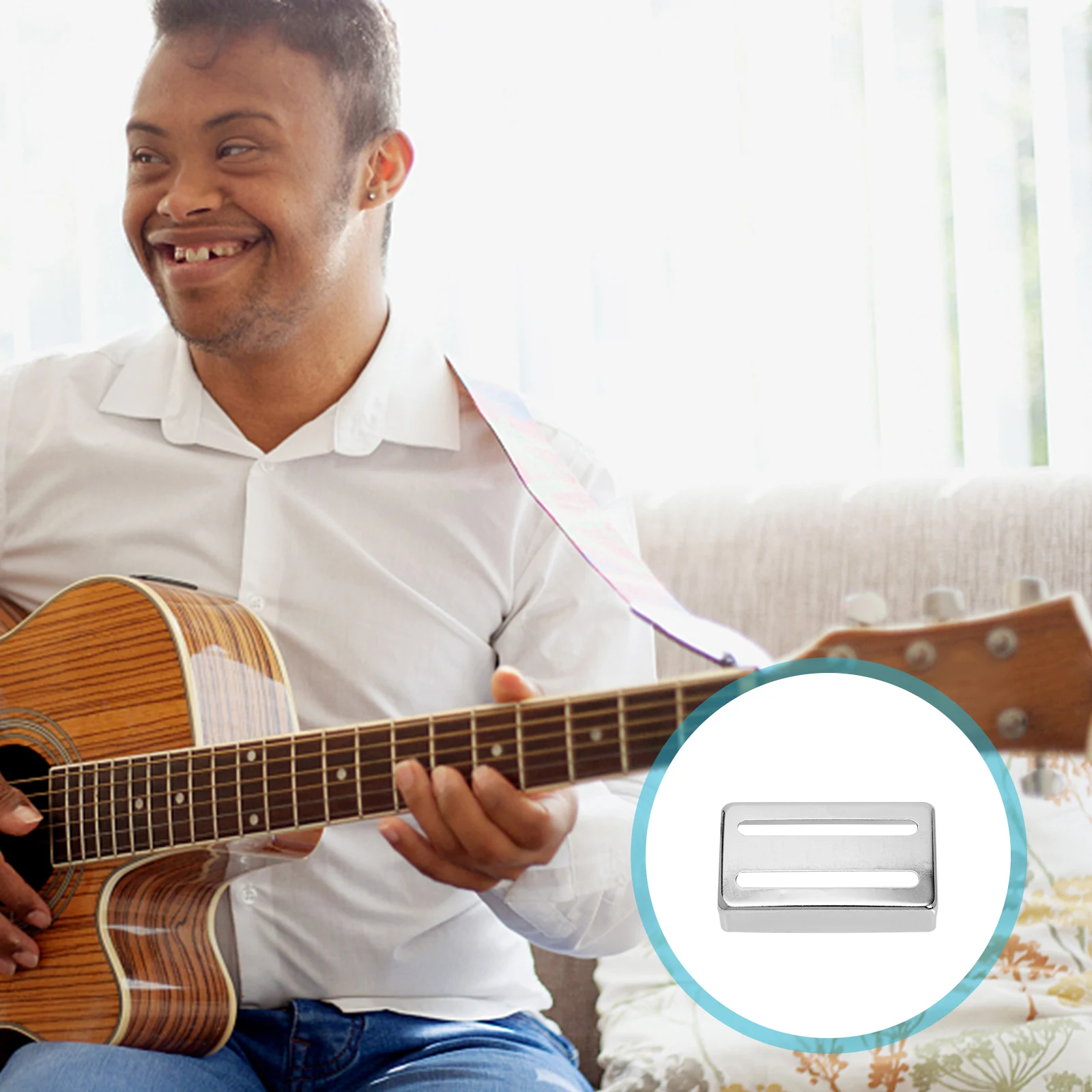 

Electric Guitar Pickups Humbucker Covers Bass Backplate Protector Brass