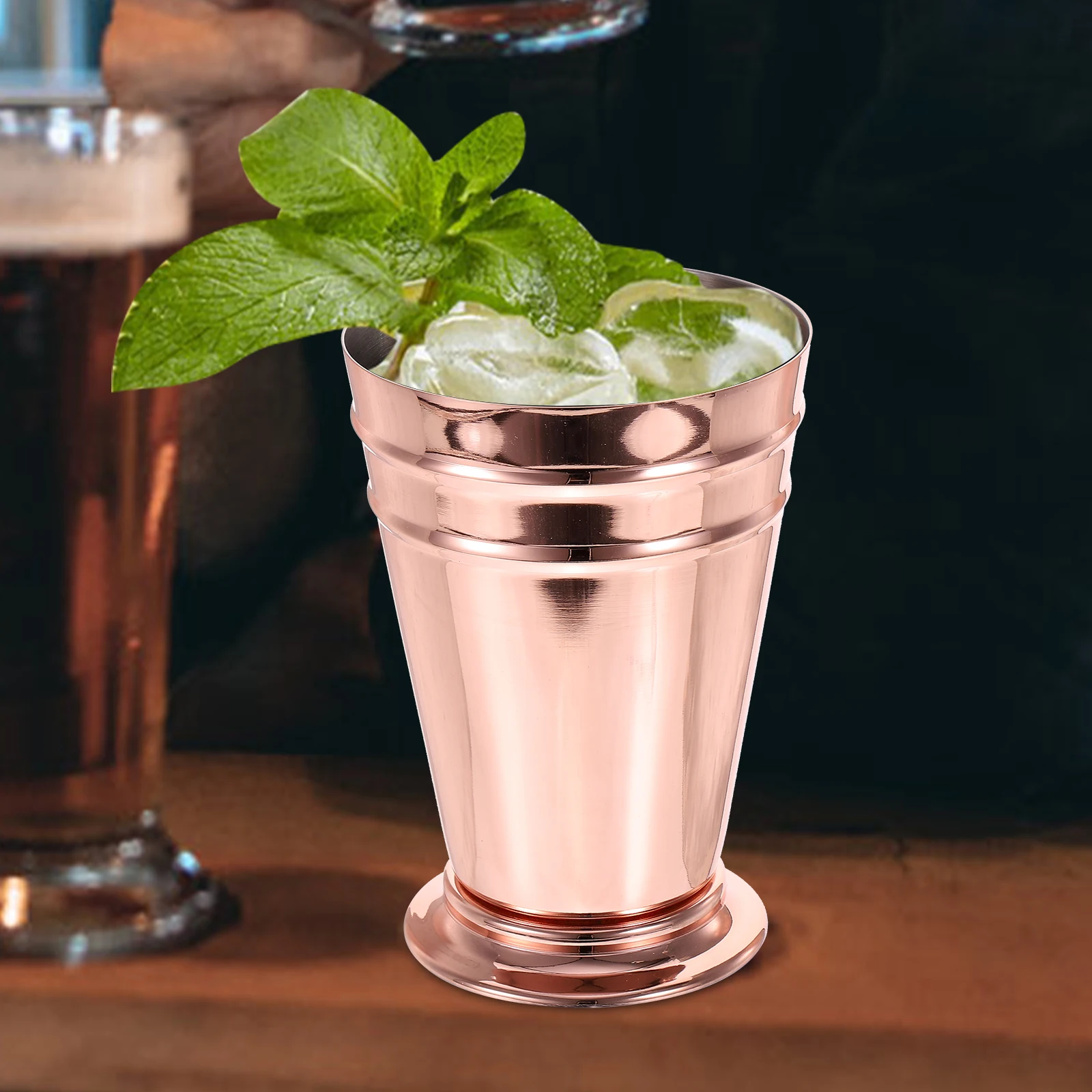 

Special Stair Gold Steel Cocktail Glass Crimping Mug Cups Drink Accessories Suitable Metal Cup Bar Home Party