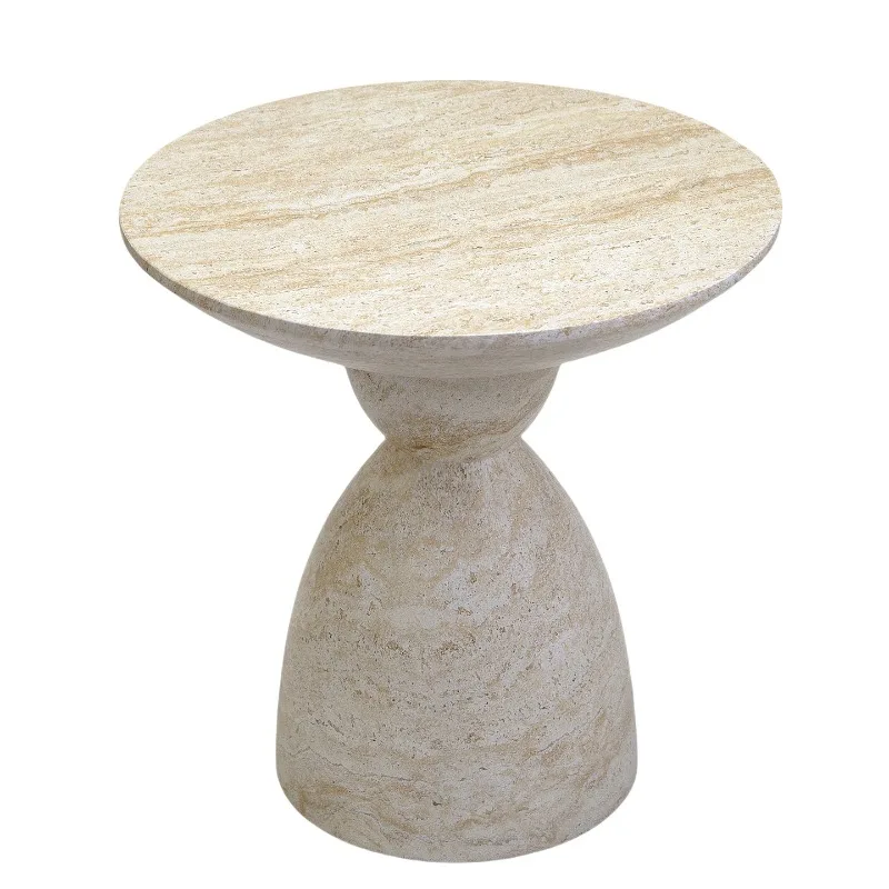 

Medieval style magnesium mud imitation travertine edge few B & B home designer creative coffee table cafe sales