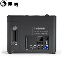 U'King-máquina de humo con Control remoto inalámbrico, equipo de escenario para fiesta de boda, espectáculo Musical, 2400W, DMX512