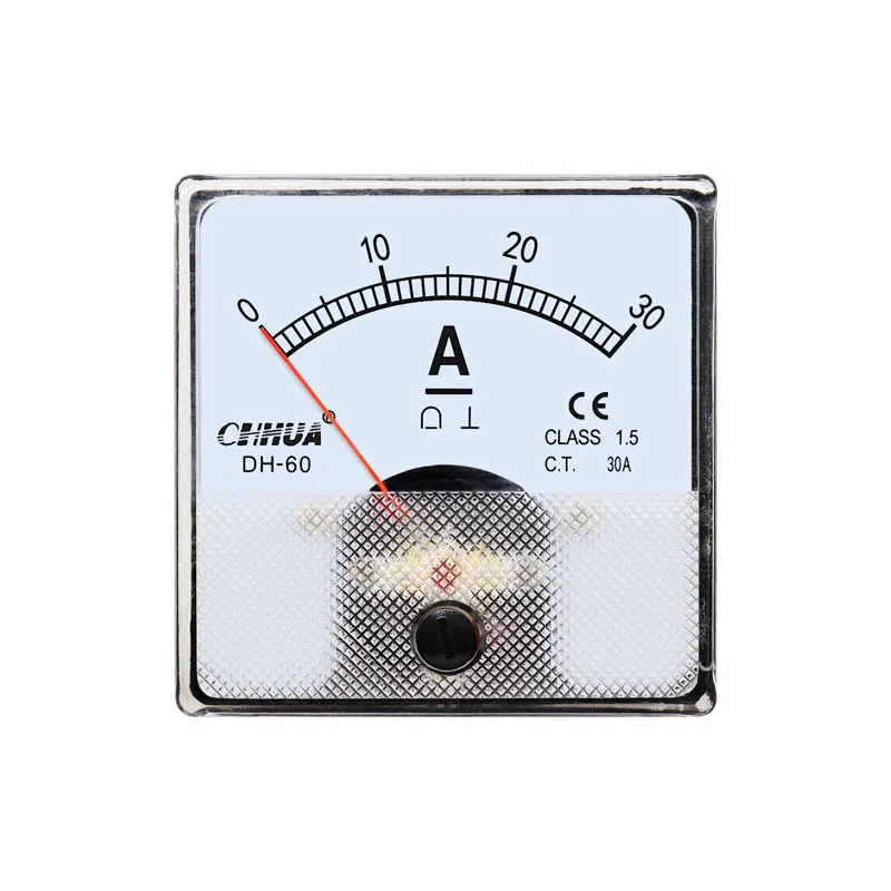 Pointer DH-60 DC Ammeter DH60 1A 2A 3A 5A 10A 15A 20A 30A 50A 75A 100A 150A 200A 250A 75mV 300A 400A 500A/75mV 60*60mm