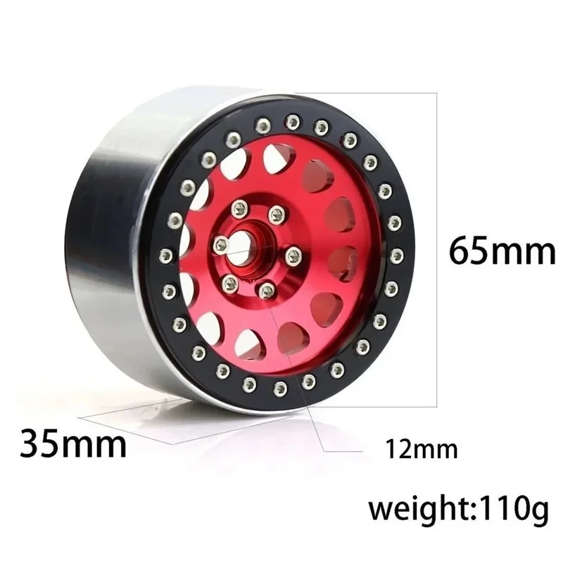 

4Pcs CNC Aluminum Alloy 2.2 Beadlock Wheel Rim for 1/10 RC Crawler Car Axial SCX10 90046 AXI03007 TRX4 VS4-10 Redcat Gen8
