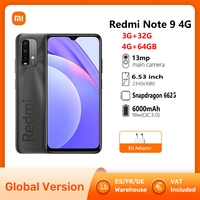 Xiaomi Redmi Note 9 4G Global Version Smartphone 32G 64G Qualcomm Snapdragon 662 6.53 inch Display 48MP Camera 18W 6000mAh