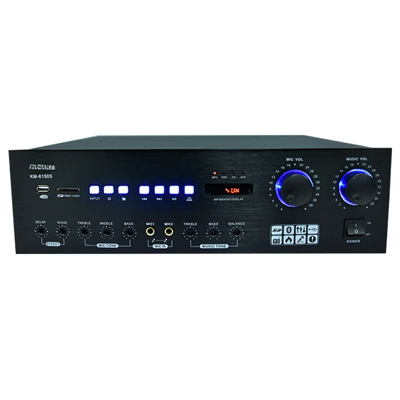 

300W constant resistance power amplifier 300WKTV power amplifier, two-channel conference power amplifier USB/Bluetooth