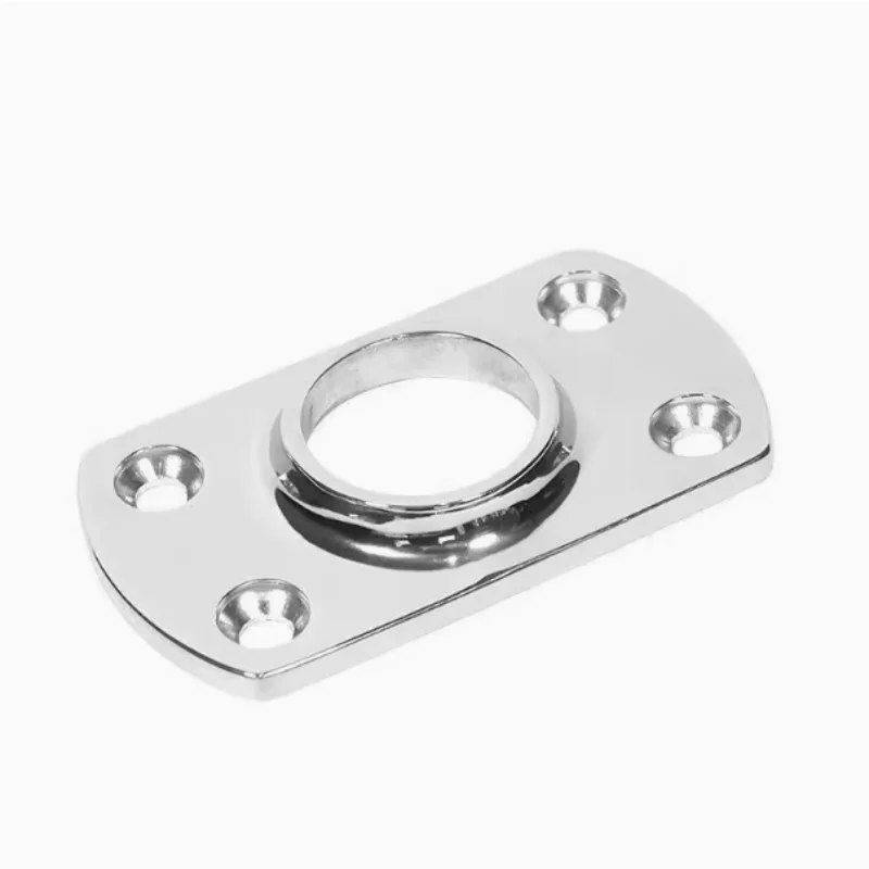 ISURE MARINE Stainless Steel 90 ° Pipe Base Armrest Base Square Tube Seat Weldable Square Tube Seat Ship Accessories