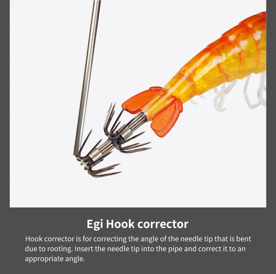 4-in-1 Eging Angelset: Retraktor, 100cm Maßband, Mini-Schnurschere, Egi-Haken-Schärfer, Hakenkorrektor, Tintenfisch-Angelzubehör – Detail 4