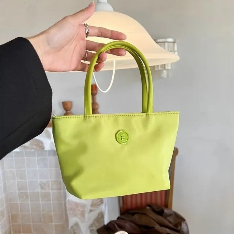 Korea Version Fashion Yellow Bag Summer Messenger Bag Women 2024 New Minimalist Handbag Mobile Phone Solid Color Cute Bags