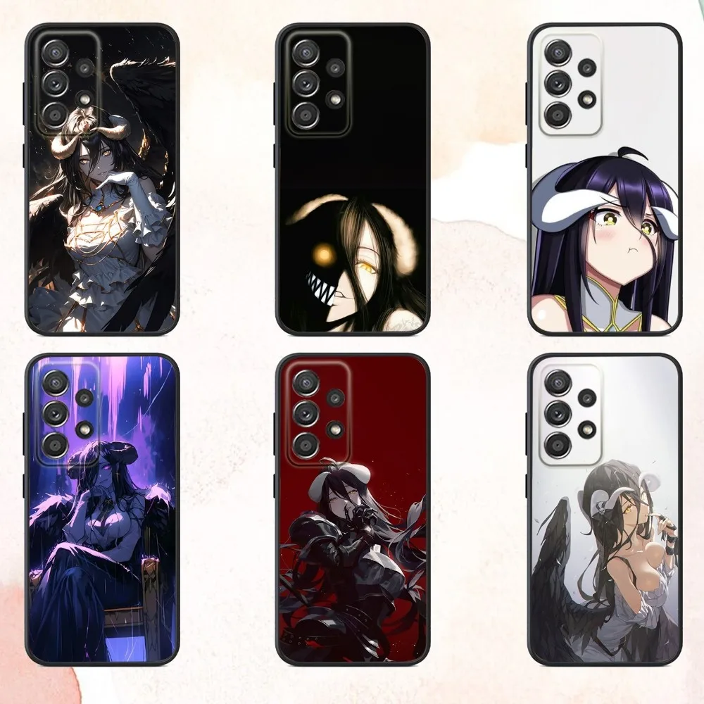 Чехол для телефона A-Albedo Cartoon O-Overlord для Samsung S25, S24, S21, S22, S23, S30, Ultra, S20, Plus, Fe, Lite, Note, 10,9,5G, черный чехол