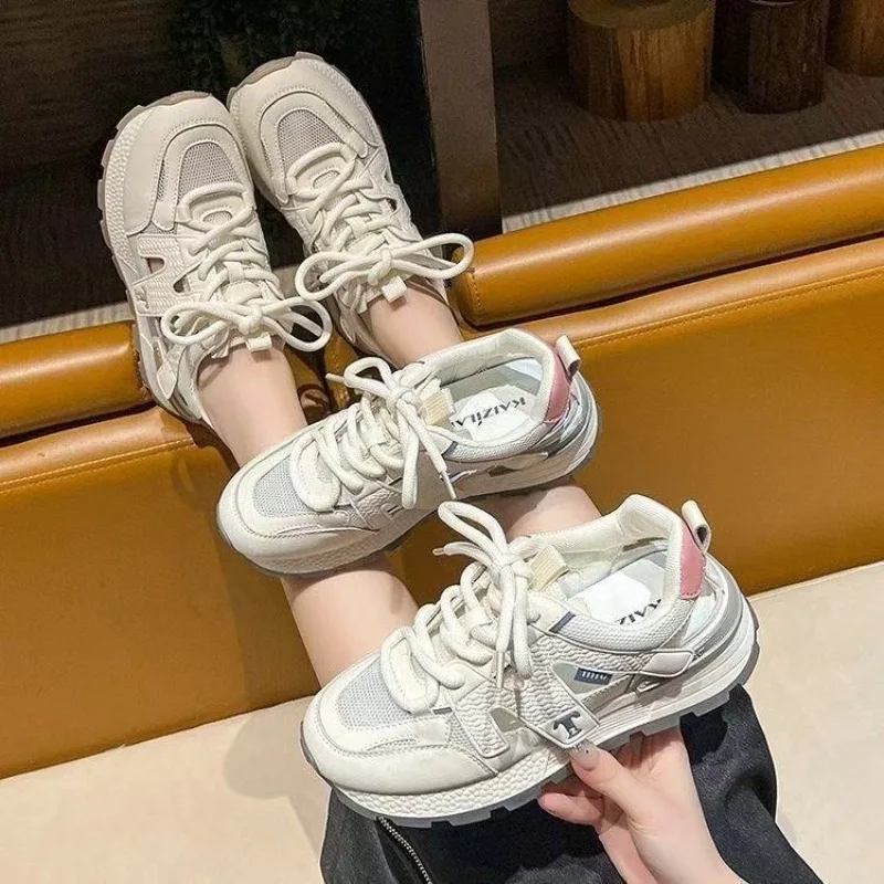 Hot Selling Hollow Breathable Hole Sandals for Women, Thick Soled Dad Shoes 2025 Summer New Casual Shoes Sneakers Platform Shoes