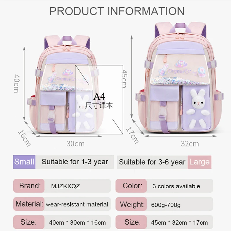 Nieuwe Kleine Meisjes Primaire Schooltas Leuke Rugzakken Voor Kinderen Satchel Kawaii Boek Sac Kids School Rugzak Groothandel Mochilas