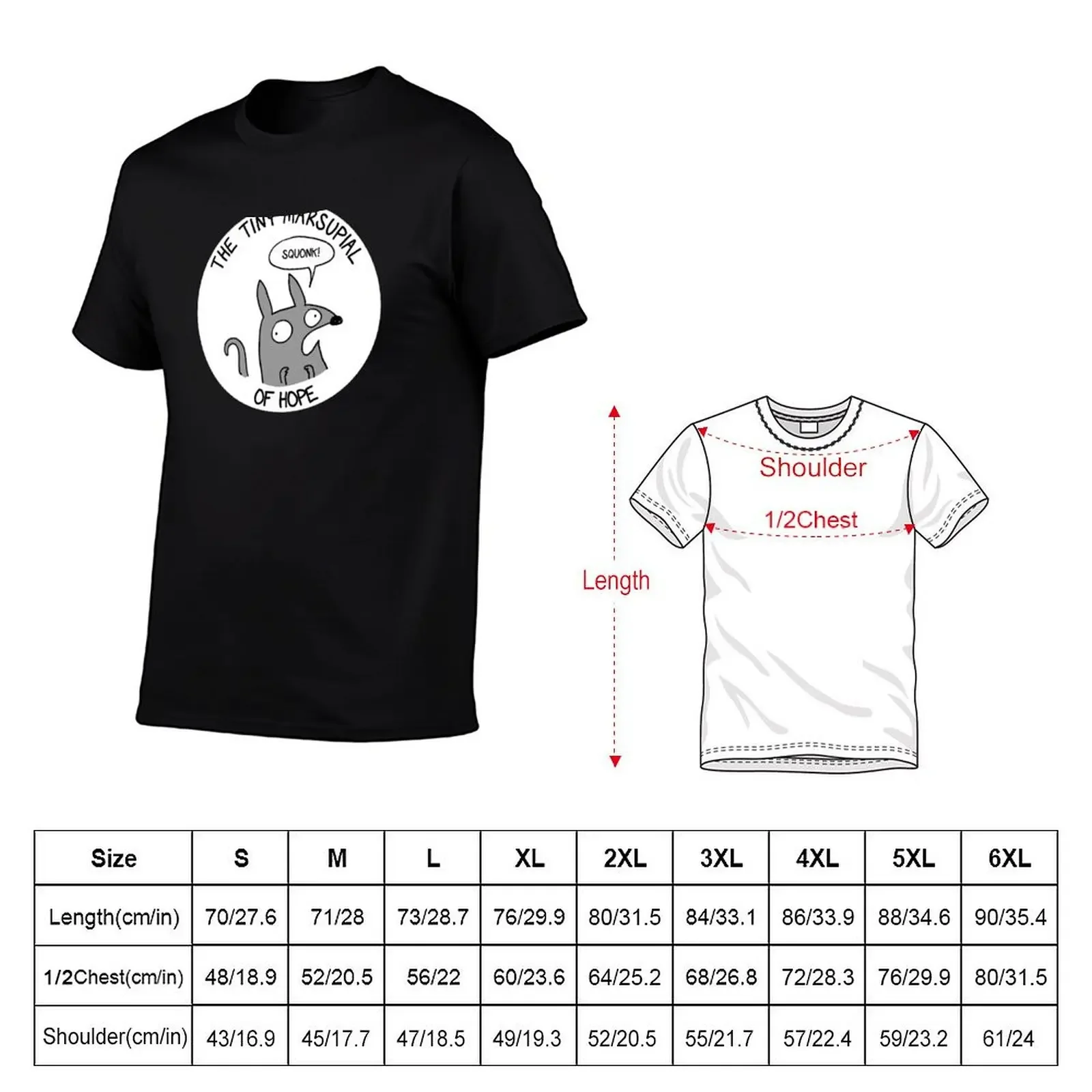 The Tiny Marsupial of Hope T-Shirt korean fashion quick drying anime shirt graphic shirts funny t shirts men