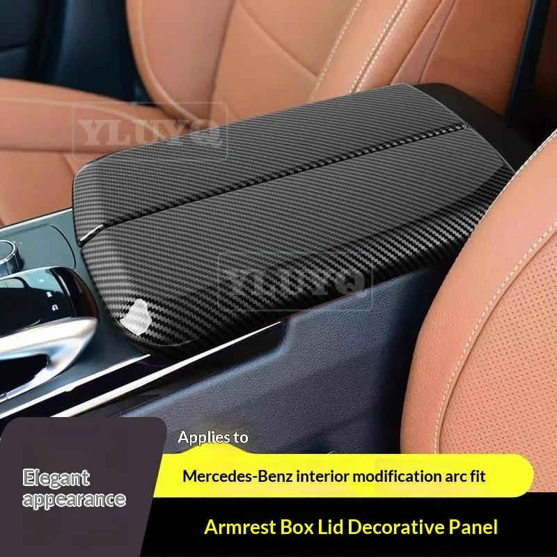 Decorative Cover Sticker for Center Console Armrest Panel, Interior Modification for Mercedes-Benz GLS400, GL450, GLE320, ML350