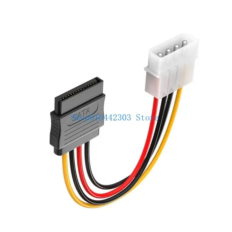 L4MD to IDE Power Cable 4 Pin to 15 Pin 1 in 2 Extension Cable Y-Cable Adapter