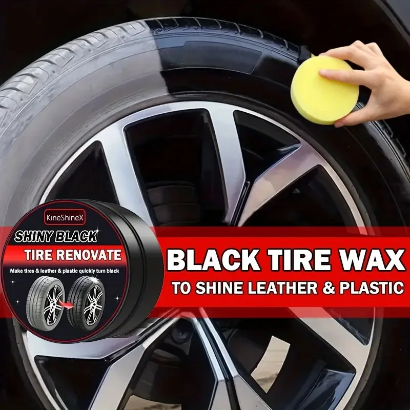 Tire Coating Wax Car Tire Retreading and Film Plating Cream Tire Shine Coating Wax Auto Rubber Parts Shiny Paste Anti-Aging