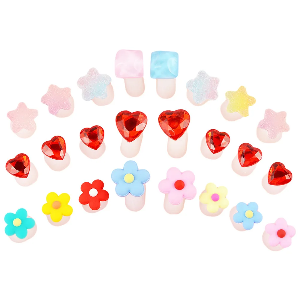 24Pcs Decorative Silicone Toe Separators Pedicure Tool Reusable Flower Comfortable Nail Polish Application