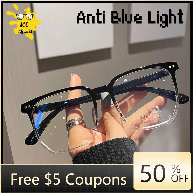 Round Eyewear Transparent Computer Glasses Frame Women Men Anti Blue Light  Blocking Glasses Optical Spectacle Eyeglass