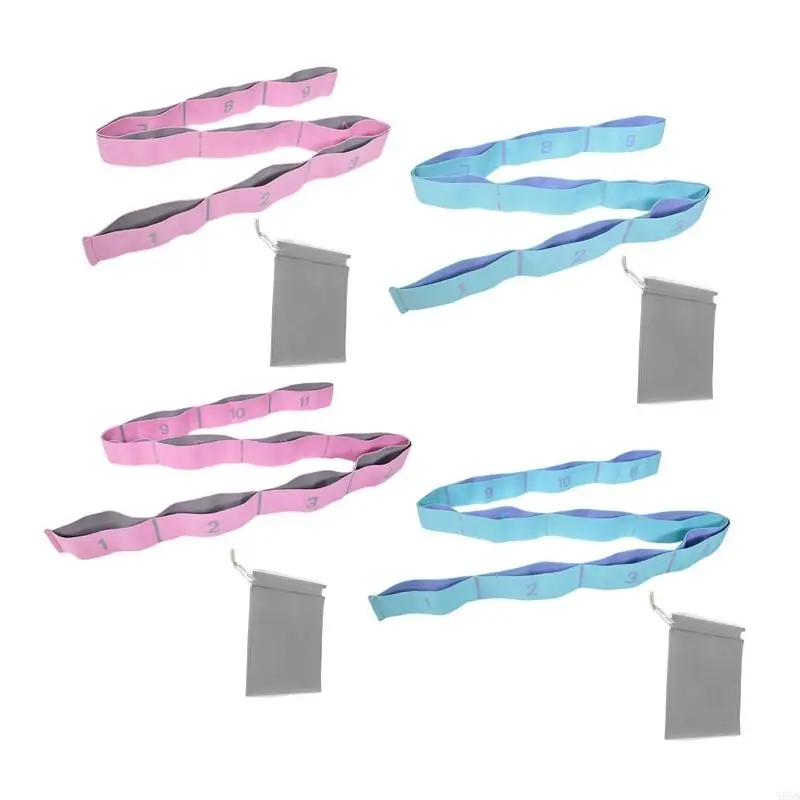 N58B Yoga Pull Strap Belt Resistance Bands Latex Elastic Stretching Fitness Gymnastic